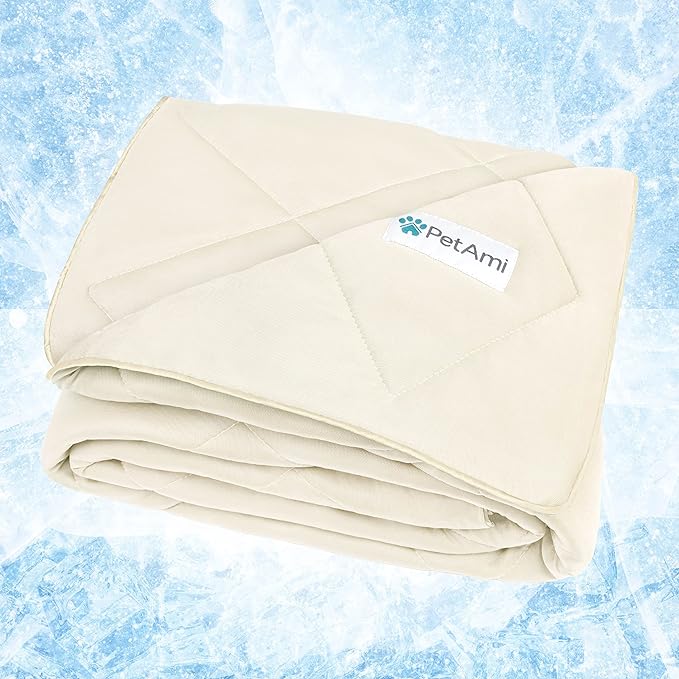 PetAmi Premium Cooling Dog Blanket 29x40, Beige