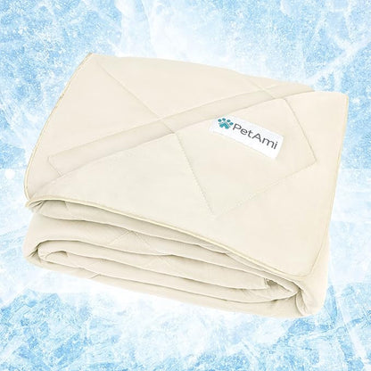 PetAmi Premium Cooling Dog Blanket 29x40, Beige