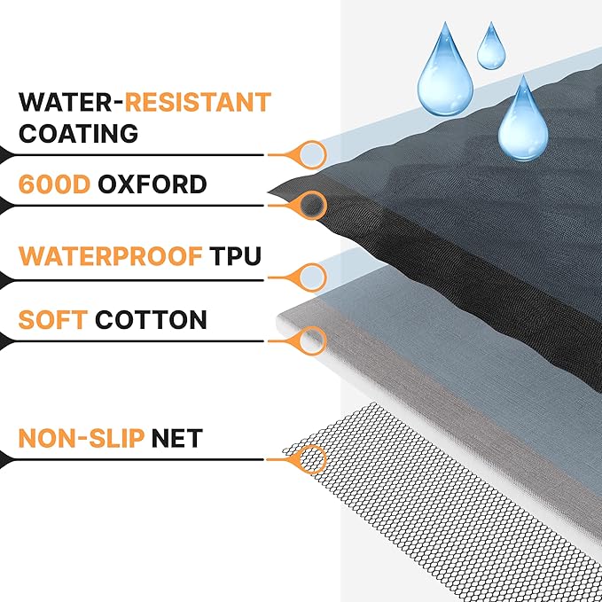 Dog Car Seat Cover for Back Seat with Mesh Window