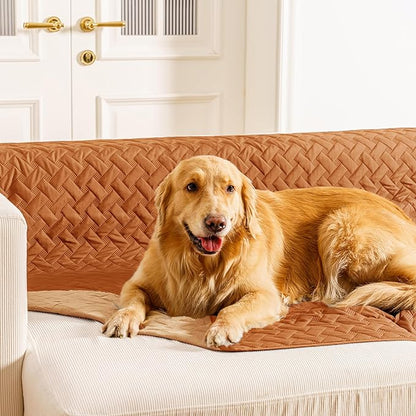 gogobunny 100% Double Sided Waterproof Dog Blanket Soft Pet Bed Cover Reversible Protect Furniture Couch Sofa Car for Puppy Cat Kids (Dark Pumpkin/Light Pumpkin 40x50 Inch 1))