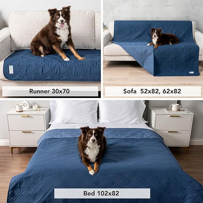 PetAmi Waterproof Couch Cover for Dogs 102x82 Blue