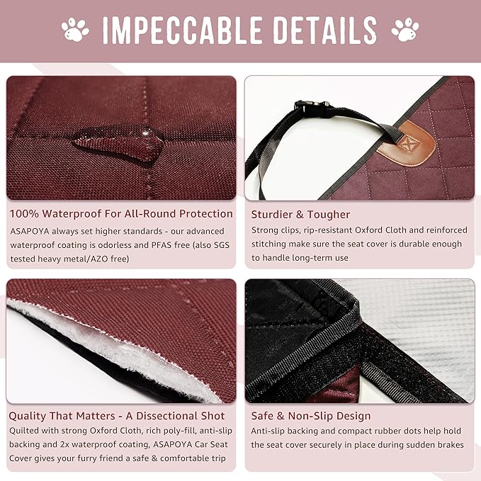 Dog Seat Cover for Cars Trucks SUVs