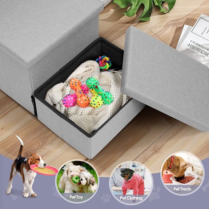 Heeyoo Dog Stairs with Storage 2 Tiers 50 lbs