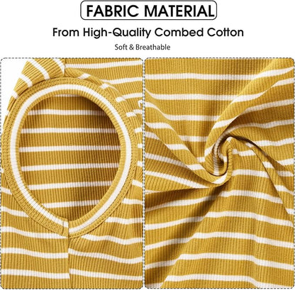 Koneseve Dog Shirt Vest Lightweight Stretchy Dog T-Shirt 2 Pack