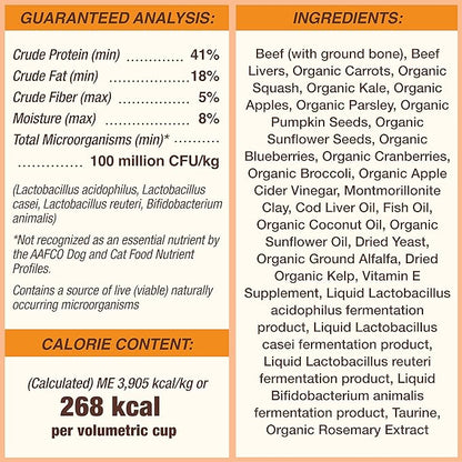 Primal Freeze Dried Dog Food Pronto, Beef; Scoop & Serve, Complete & Balanced Meal; Also Use as Topper or Treat; Premium, Healthy, Grain Free High Protein Raw Dog Food (16 oz, 2-pack)