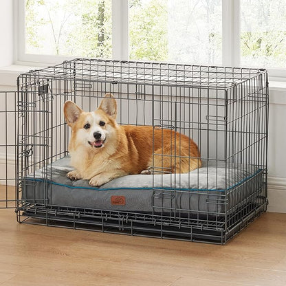 Bedsure Waterproof Dog Beds for Large Dogs 4 inch 80lbs L-Crate