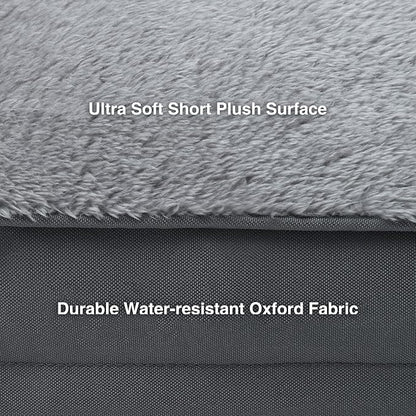 Orthopedic Dog Bed Waterproof Deluxe Plush Dog Beds with Removable Washable Cover Anti-Slip Bottom Pet Sleeping Mattress for Large 29 x 18 inch,
