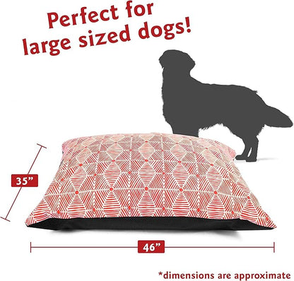 Majestic Pet Rectangle Large Dog Bed Washable – Non Slip Comfy Pet Bed – Dog Crate Bed Super Value Pillow Dog Bed – Dog Kennel Bed for Sleeping 46 x 35 Inch