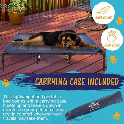 Elevated Dog Bed 48x35.5-Inch Portable 110lbs by