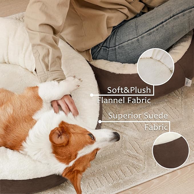 Love's cabin Round Donut Cat and Dog Cushion Bed 25in Pet