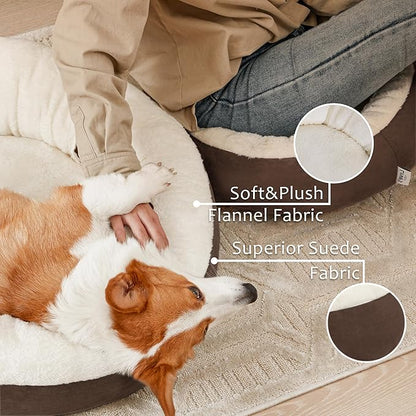 Love's cabin Round Donut Cat and Dog Cushion Bed 25in Pet