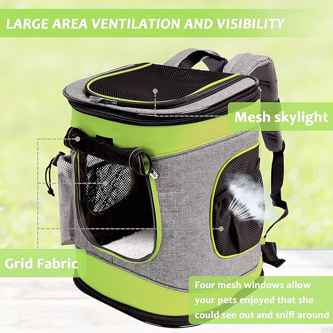 Kritter Planet Pet Carrier Backpack for Dogs and Cats 2 Mesh