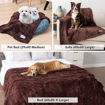 PetAmi Dog Blanket for Small Dogs Brown 24x32