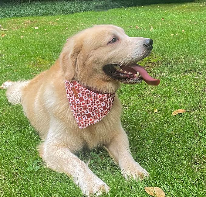 Christmas Day Dog Bandana Red Green Plaid Cotton