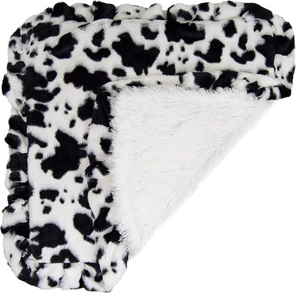 Bessie and Barnie Blanket - Extra Plush Faux Fur Dog Blanket - Reversible Pet Blanket for Dogs and Cats - Super Soft and Machine Washable - Multiple Sizes & Colors Available