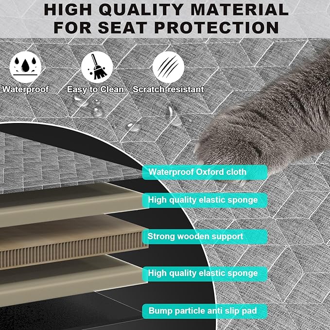 Back Seat Extender for Dogs Dog Seat Cover for Back Seat