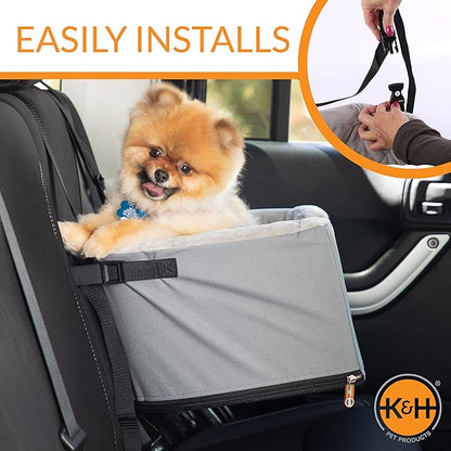 K&H Pet Products Hangin' Bucket Booster Toy Breed Dog Car Seat Gray 16 X 14.5 Inches