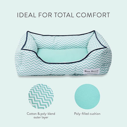 Now House for Pets by Jonathan Adler Teal Chevron Cuddler Dog Bed (FF16055)