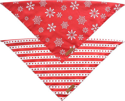 Realeaf Christmas Dog Bandanas 2 Pack