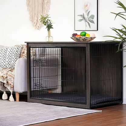 DWANTON Dog Crate Furniture with Cushion 43.3" L,