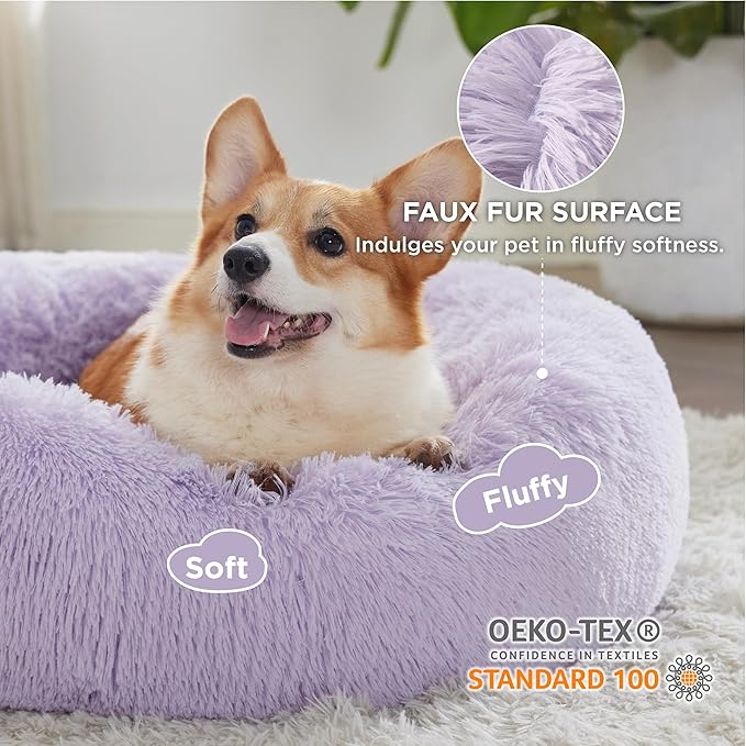 Bedsure Calming Dog Bed for Medium Dogs 30 inches 45 lbs