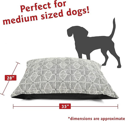 Majestic Pet Rectangle Medium Dog Bed Washable – Non Slip Comfy Pet Bed – Dog Crate Bed Super Value Pillow Dog Bed – Dog Kennel Bed for Sleeping 35 x 28 Inch