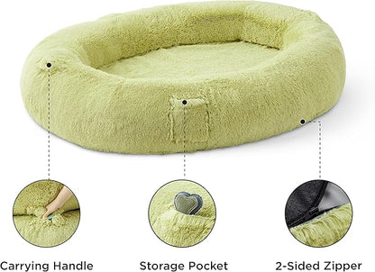 Bedsure Memory Foam Human Dog Bed 72"x48"x12" Calming