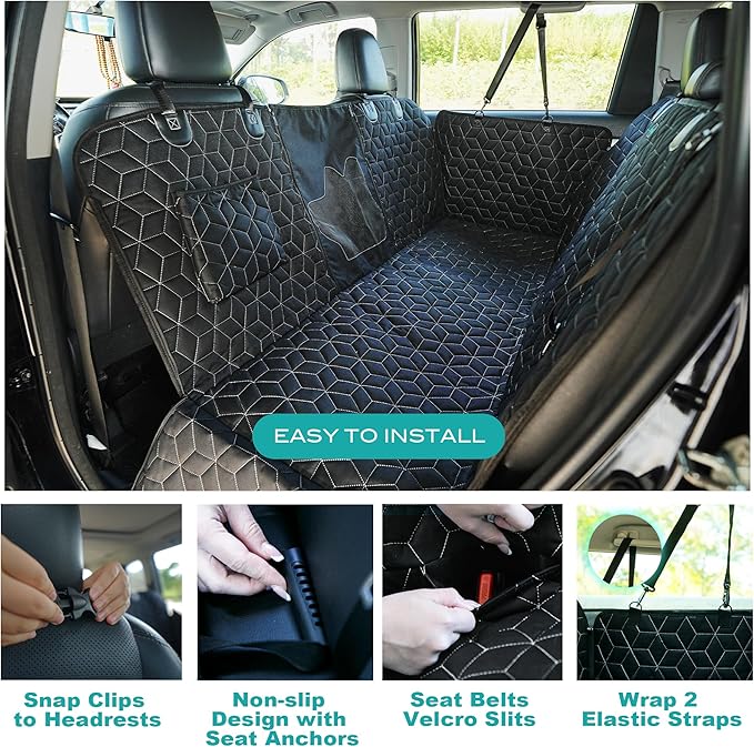 Dog Seat Covers for SUV Back Seat 100%Waterproof Dog SUV,600D Heavy