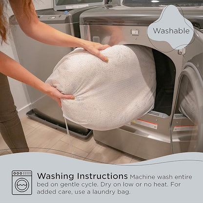 Best Friends by Sheri The Original Calming Donut Cat and Dog Bed in Lux Fur Gray 18"