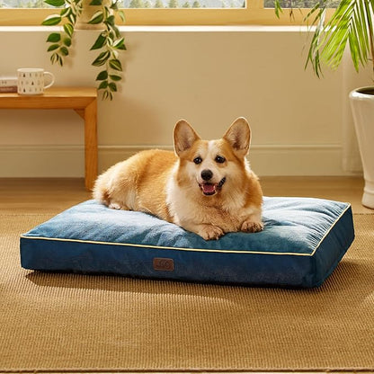 Bedsure Waterproof Dog Beds for Large Dogs 4 inch 80lbs L-Crate