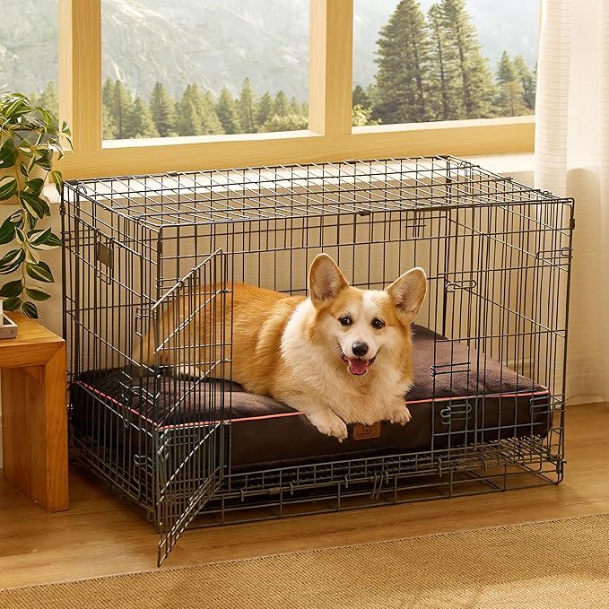 Bedsure Waterproof Dog Beds for Large Dogs 4 inch 80lbs L-Crate