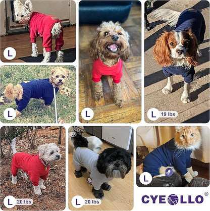 cyeollo Dog Pajamas Turtleneck Thermal Dog Pjs Fleece
