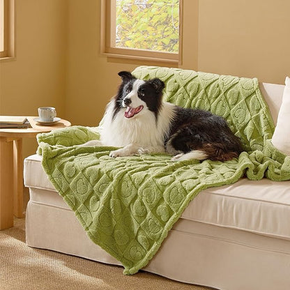 Bedsure Dog Blanket for Large Dogs Washable 300GSM Coral 60x80IN