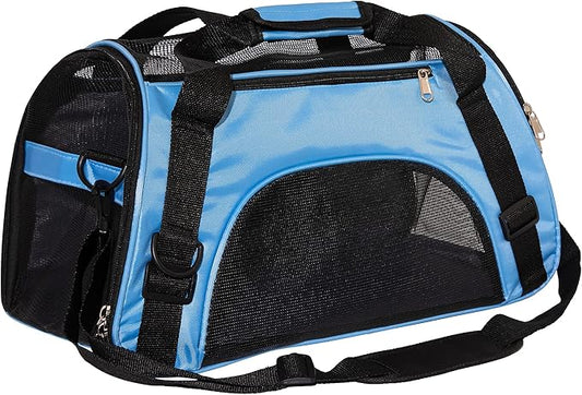 Pet Carrier Cat Cattier Soft-Sided Carriers for Cat Carriers Dog Carrier for Small Medium Cats Dogs Puppies Pet Carrier Airline Approved up to 15 Lbs Cat Dog Pet Travel Carrier (Medium, Blue)