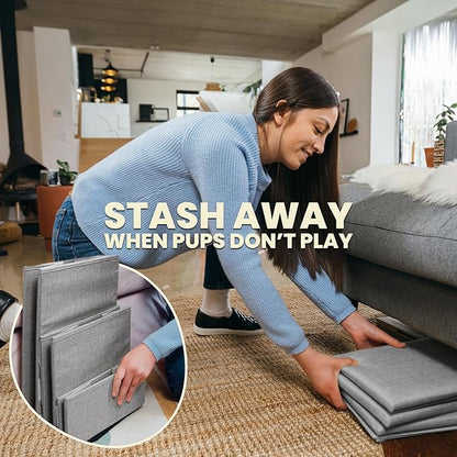 PET AWESOME Dog Stairs with Storage and Adjustable Steps for a Puppy