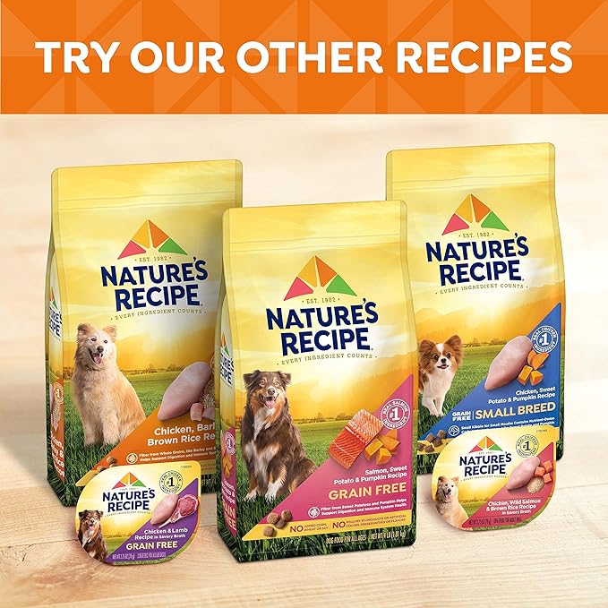 Nature′s Recipe Small Bites Chicken, Barley & Brown Rice Recipe Dry Dog Food, 12 lb. Bag