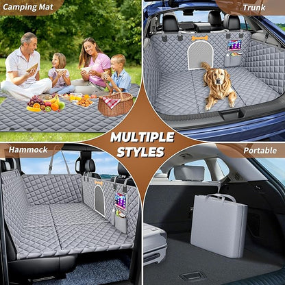 Dog Car Seat Cover for Back Seat Hard Bottom 100% Waterproof,