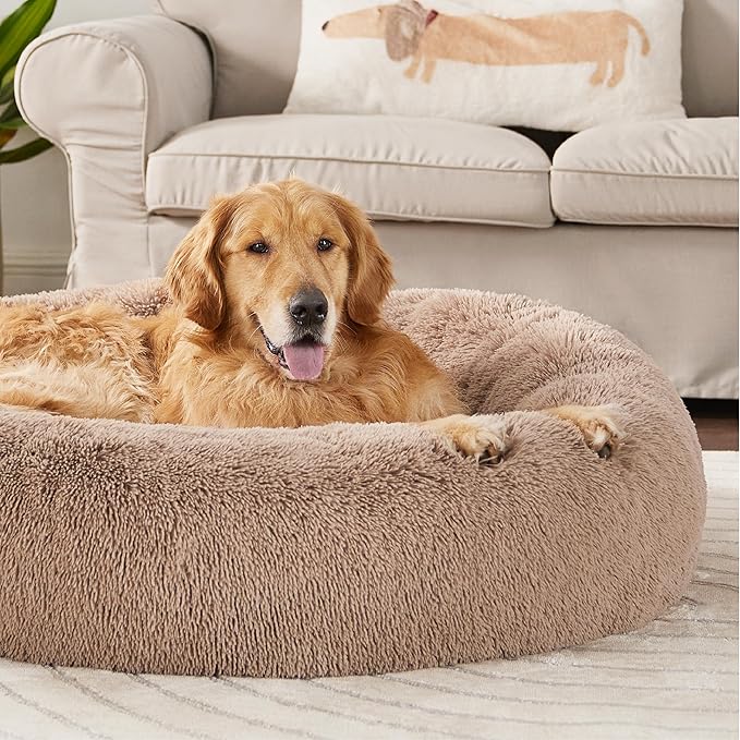 Bedsure Calming Dog Bed for Extra Large Dogs 45 inches 125 lbs