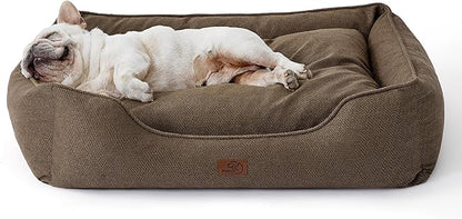 Bedsure Washable Dog Bed for Medium Dogs 30x24x9inches, Brown