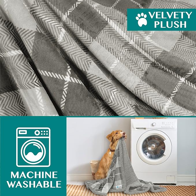 PetAmi Dog Blanket for Medium Large Dogs 40x60 Plaid