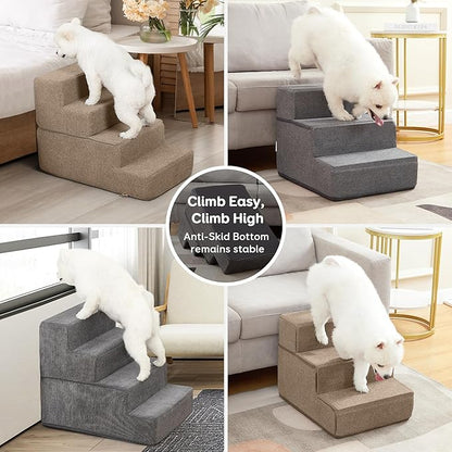 Pawque Dog Stairs for High Bed Couch & Pet Steps for Small Dogs Cats (18 inches