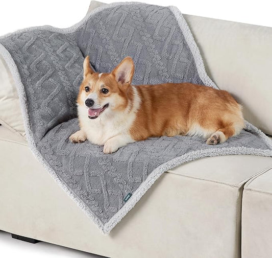 Bedsure Waterproof Dog Blankets for Medium Dogs 30"x40", Grey