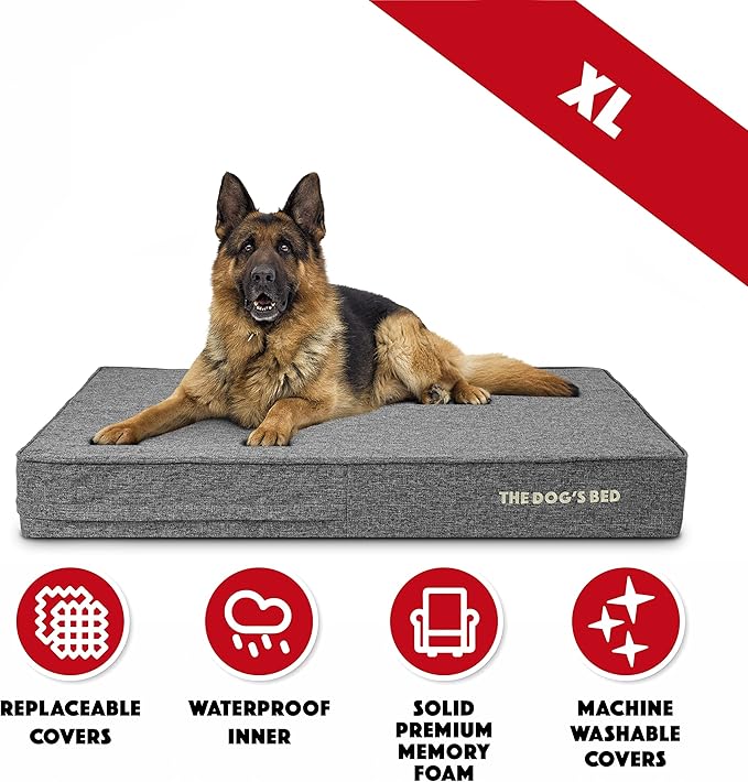 The Dog’s Bed Orthopedic Memory Foam Dog Bed 46x28, Pain