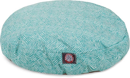 Majestic Pet Teal Native Small Round Indoor Outdoor Pet Dog Bed with Removable Washable Cover Products