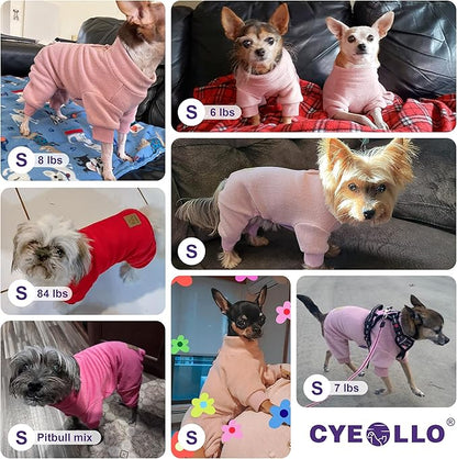 cyeollo Dog Pajamas Fleece Dog Pjs Thermal Dog