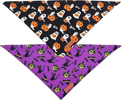Realeaf Halloween Dog Bandanas 2 Pack