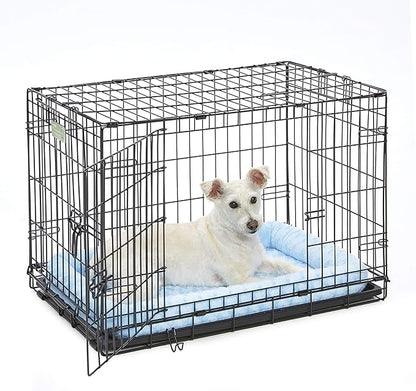 MidWest Homes for Pets Bolster Dog Bed 30L-Inch Blue Dog Bed or Cat Bed w/ Comfortable Bolster 30-Inch Dog