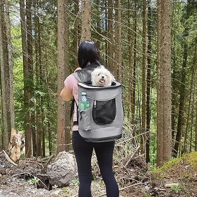 Kritter Planet Pet Carrier Backpack for Dogs and Cats, Breathable Pet Backpack with 2 Mesh Window,Portable Pet Carrier for Camping