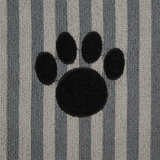 Bone Dry Pet Grooming Towel Collection Absorbent Microfiber X-Large, 41x23.5", Striped Gray