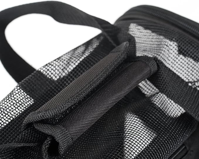 Soft-Sided Pet Carrier for Cat and Small Dog,Black Color,Medium Size,Washable 600D Oxford Cloth Airline Approved Travel Tote,with 2 Mesh Opens and a Strap for Carry,Multiple Colors Available